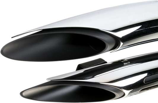 BASSANI XHAUST Sweeper Exhaust - Black/Chrome - 1986-2017 SOFTAIL/DYNA MODELS