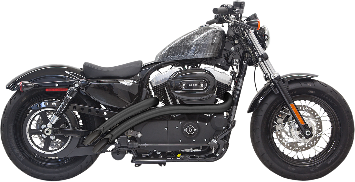 BASSANI XHAUST Radial Sweeper Exhaust - Black - '14-'19 SPORTSTER MODELS
