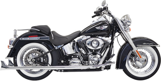 BASSANI XHAUST Fishtail Exhaust - 33" - 2007-2017 SOFTAIL MODELS