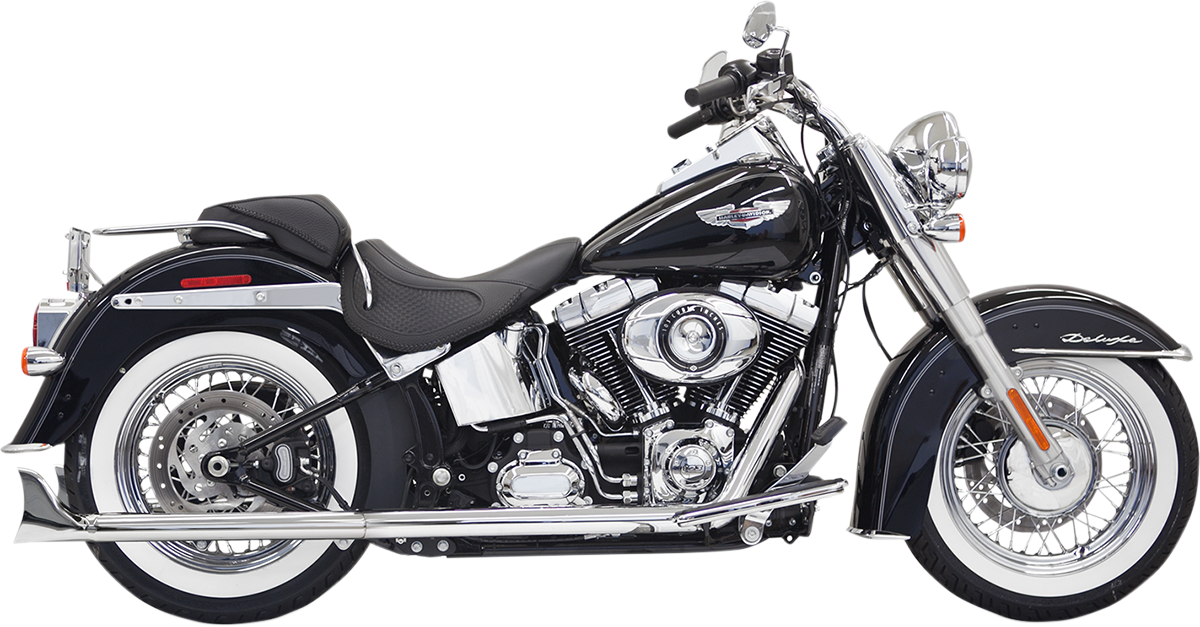 BASSANI XHAUST Fishtail Exhaust - 30" - 2007-2017 SOFTAIL MODELS