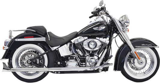 BASSANI XHAUST Fishtail Exhaust - 30" - 2007-2017 SOFTAIL MODELS