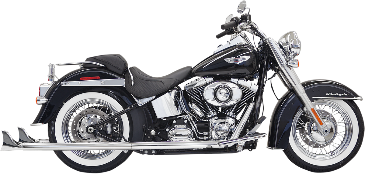 BASSANI XHAUST Fishtail Exhaust with Baffle - 36" - 2007-2017 SOFTAIL MODELS