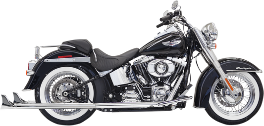 BASSANI XHAUST Fishtail Exhaust with Baffle - 36" - 2007-2017 SOFTAIL MODELS
