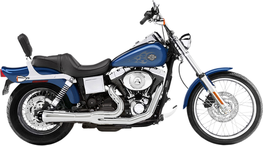 BASSANI XHAUST 2:1 Exhaust - Chrome - Megaphone - Short - '91-'05 DYNA MODELS