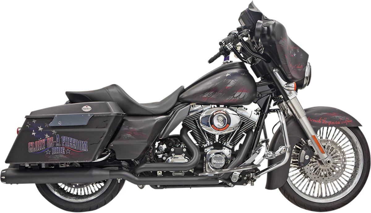BASSANI XHAUST Down Under Exhaust - Black - Straight Can - 2009-2016 TOURING MODELS