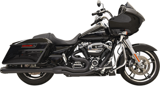 BASSANI XHAUST B4 2:1 Exhaust - Black - Megaphone - '17-'21 TOURING MODELS