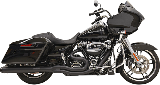 BASSANI XHAUST B4 2:1 Exhaust - Black - Straight Can - '17-'21 TOURING