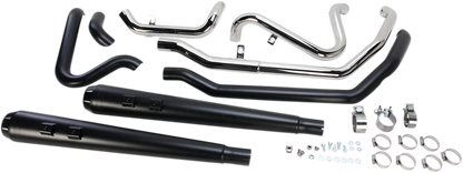 BASSANI XHAUST Down Under Exhaust - Black - Megaphone - '09-'16 TOURING