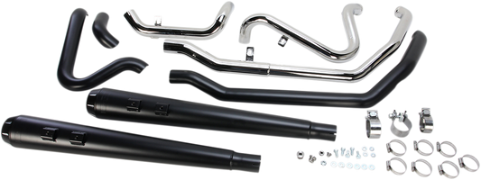 BASSANI XHAUST Down Under Exhaust - Black - Megaphone - '09-'16 TOURING
