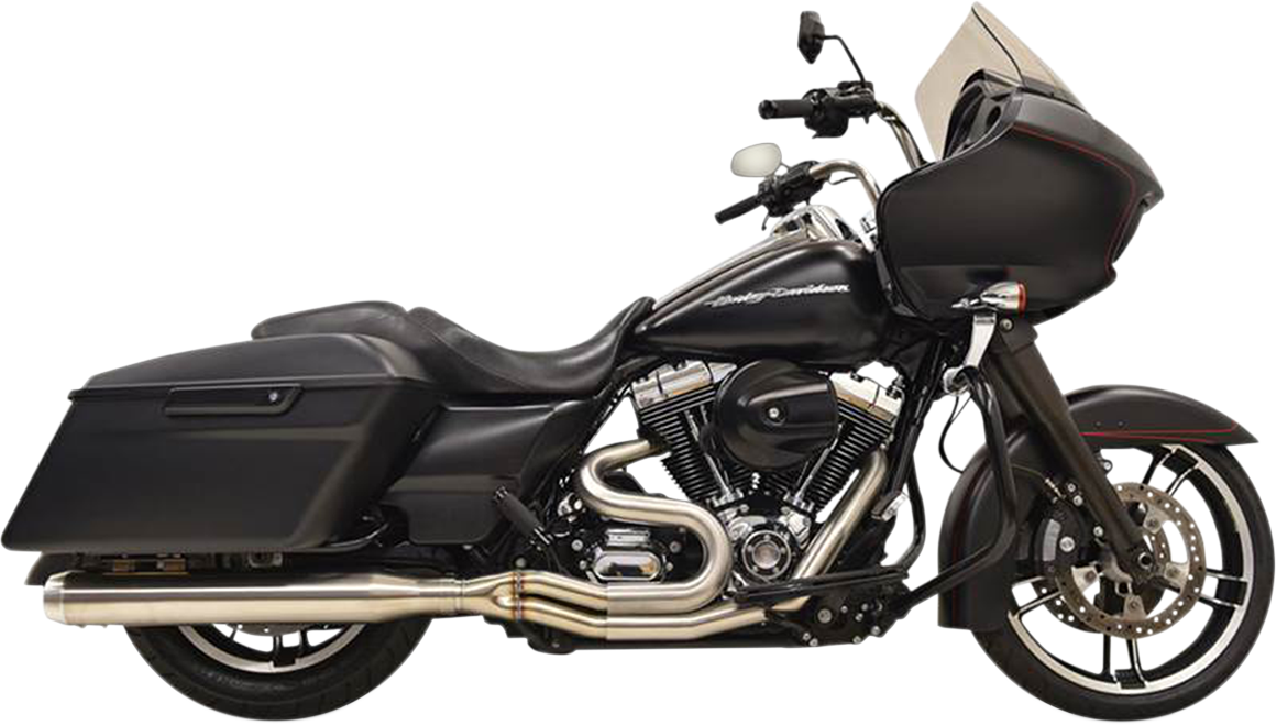 BASSANI XHAUST 2:1 Exhaust - Stainless Steel - Straight Can - '95-'16 TOURING