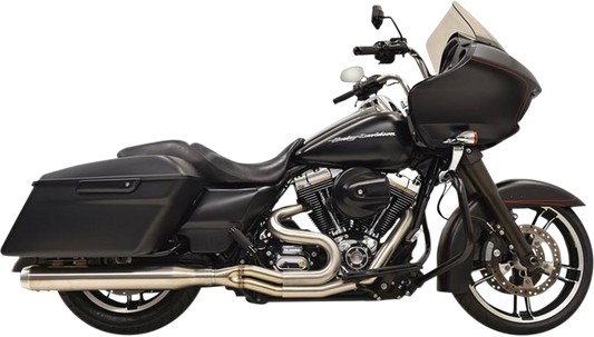 BASSANI XHAUST 2:1 Exhaust - Stainless Steel - Straight Can - '95-'16 TOURING