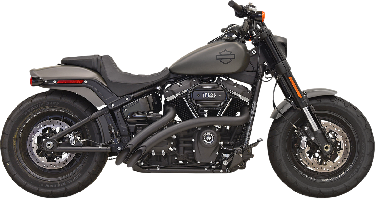 BASSANI XHAUST Radial Sweeper Exhaust - Black - '18-'21 SOFTAIL MODELS
