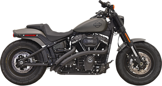 BASSANI XHAUST Radial Sweeper Exhaust - Black - '18-'21 SOFTAIL MODELS