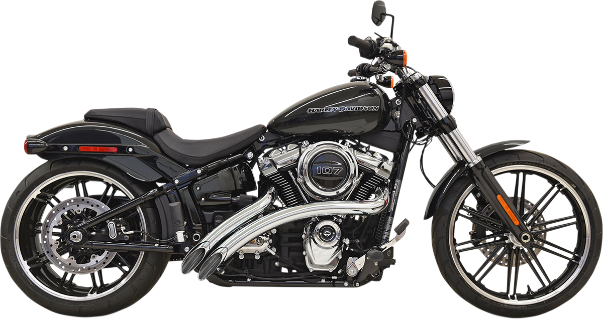 BASSANI XHAUST Radial Sweeper Exhaust - Chrome - '18-'21 SOFTAIL