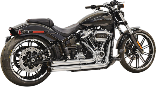 BASSANI XHAUST Pro Street Exhaust - Chrome - '18-'20 SOFTAIL