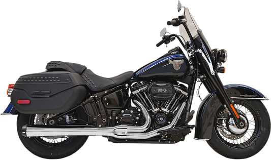 BASSANI XHAUST 2-into-1 Road Rage Exhaust System - Chrome - 2018-2021 SOFTAIL MODELS