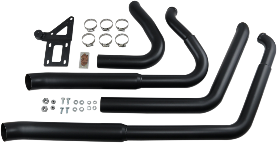 BASSANI XHAUST Pro Street Exhaust - Black - '18-'20 SOFTAIL MODELS