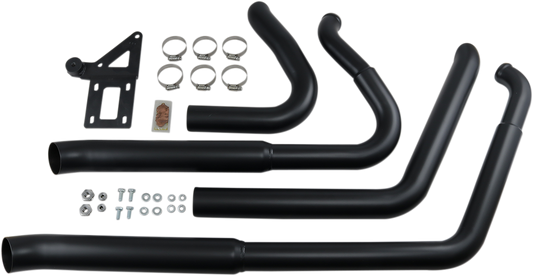 BASSANI XHAUST Pro Street Exhaust - Black - '18-'20 SOFTAIL MODELS