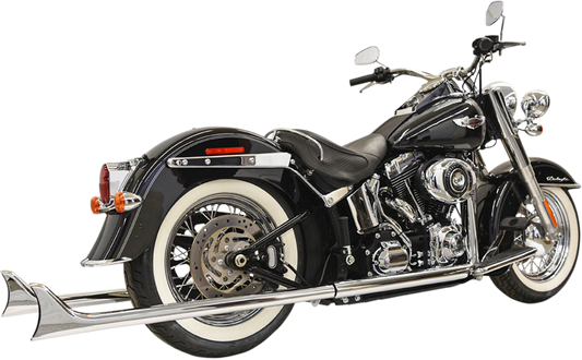 BASSANI XHAUST Fishtail Exhaust - 39" - 2007-2017 SOFTAIL MODELS