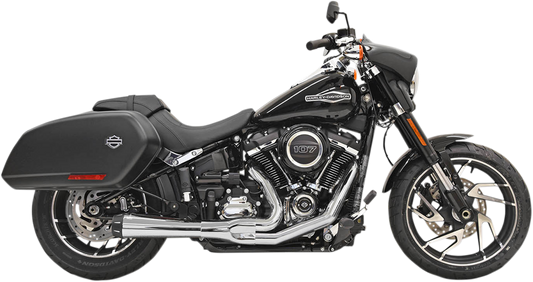 BASSANI XHAUST 2-into-1 Road Rage Exhaust System - Chrome - 2018-2022 SOFTAIL MODELS