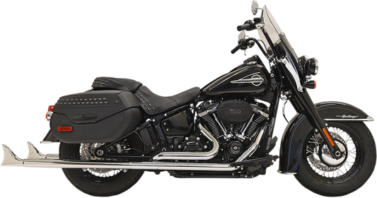 BASSANI XHAUST Fishtail Exhaust - 36" - '18-'20 SOFTAIL