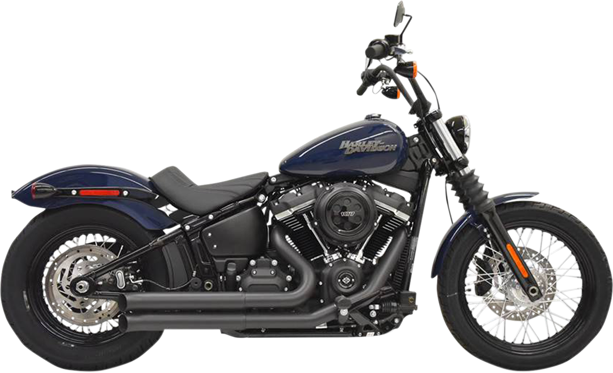 BASSANI XHAUST Pro Street Exhaust - Black - 2018-2021 SOFTAIL MODELS