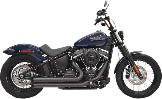 BASSANI XHAUST Pro Street Exhaust - Black - 2018-2021 SOFTAIL MODELS
