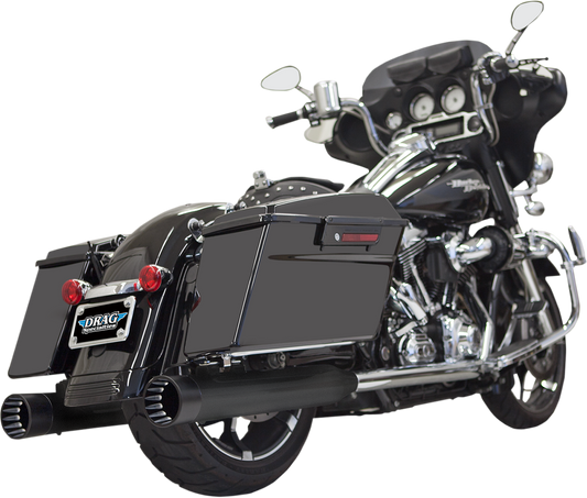 BASSANI XHAUST DNT Straight Can SLIP-ON Mufflers for 1995-2016 TOURING Black