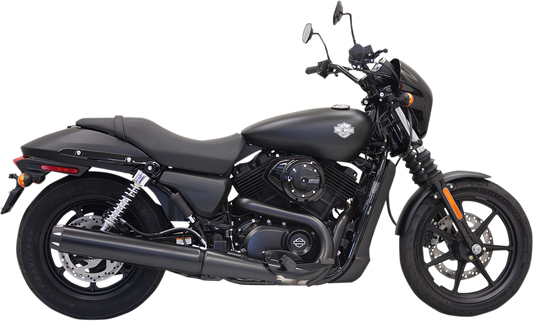 BASSANI XHAUST 4" Performance Slip-On Muffler - Straight/Long - Black - XG500 / XG750 '15-'19