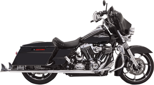 BASSANI XHAUST Fishtail Mufflers - Chrome - w/out Baffle - 36" - '95-'16 TOURING