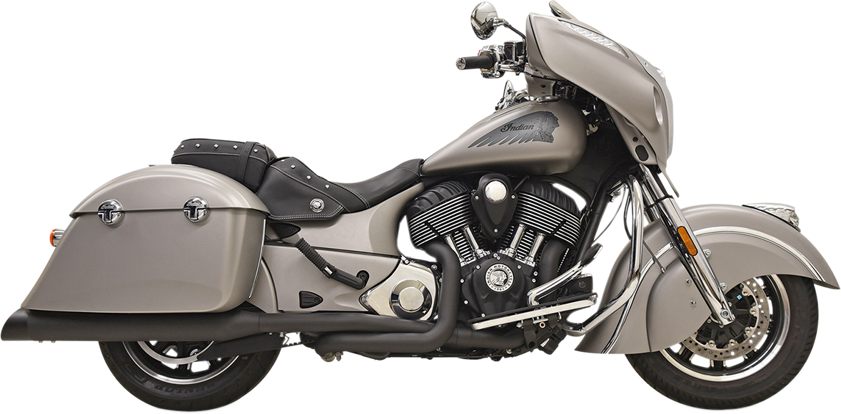 BASSANI XHAUST True Dual Exhaust - Black - '14-'19 INDIAN