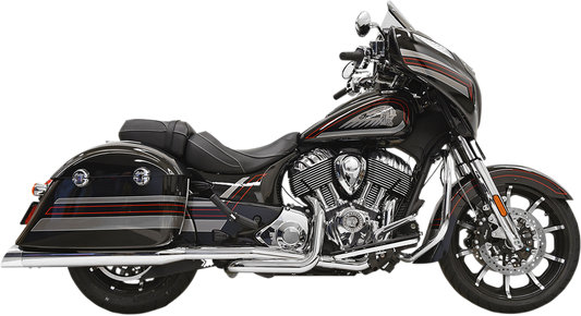 BASSANI XHAUST True Dual Exhaust - Chrome - '14-'19 INDIAN
