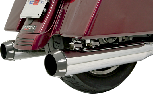 BASSANI XHAUST 4" End Cap - Black - Fluted