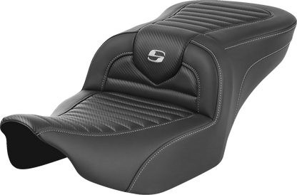 SADDLEMEN Roadsofa™ Seat - without Backrest - Tuck-n-Roll - Carbon Fiber - Touring '23.5-'25