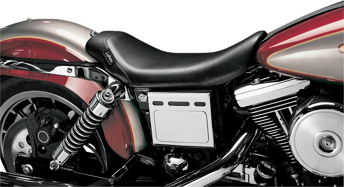 LE PERA Bare Bones Solo Seat - Smooth - Black - Dyna '96-'03