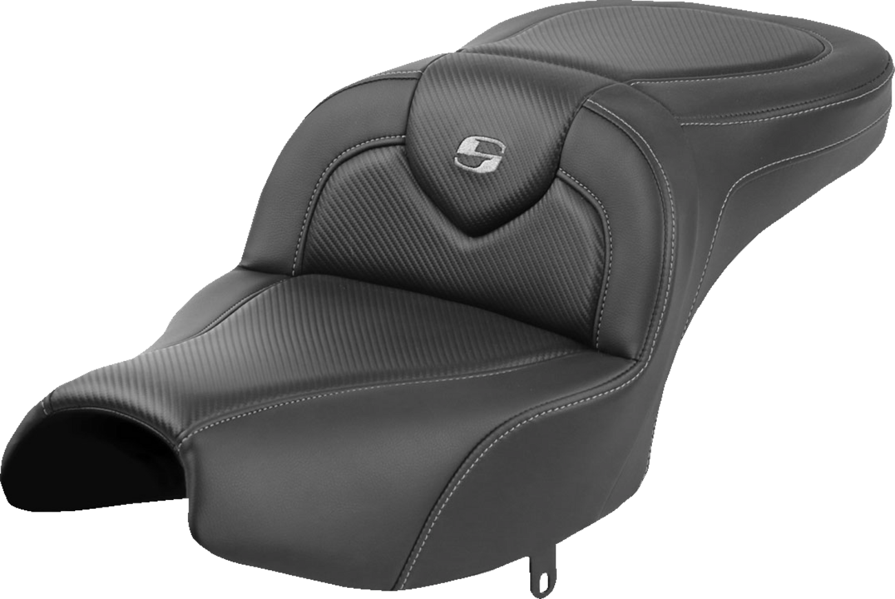 SADDLEMEN Roadsofa* Seat - Without Backrest - Black - Carbon Fiber - Indian Pursuit '22-'24