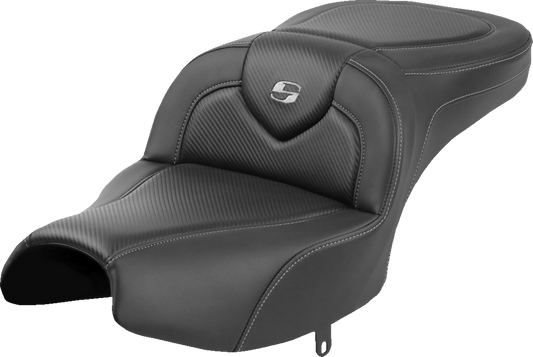 SADDLEMEN Roadsofa* Seat - Without Backrest - Black - Carbon Fiber - Indian Pursuit '22-'24