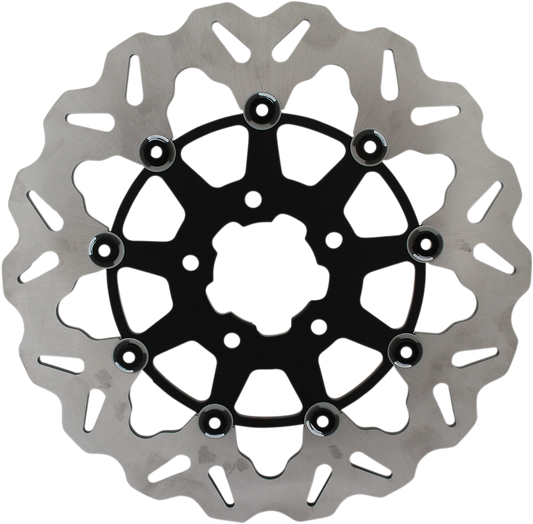 GBRAKES Wave® Two Piece (Floating) Brake Rotor - Front - Black Carrier