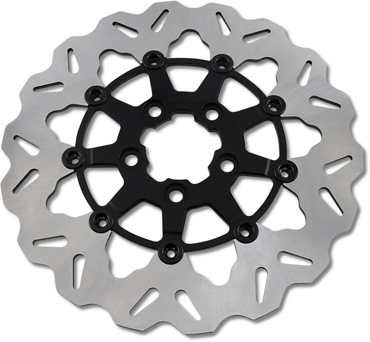 GBRAKES Wave® Two Piece (Floating) Brake Rotor - Rear - Black Carrier