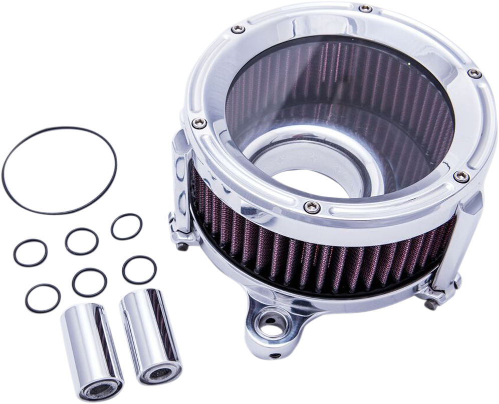 TRASK Assault Charge High-Flow Air Cleaner - Chrome