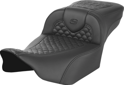 SADDLEMEN Roadsofa Seat - Scallop Stitch / Dragon Scale - w/o Backrest - Extended Reach - Touring '23.5-'24