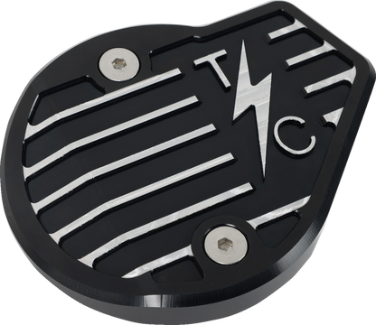 THRASHIN SUPPLY CO. Cam Cover - Gen 2 - Finned - Twice Cut - Black - M8