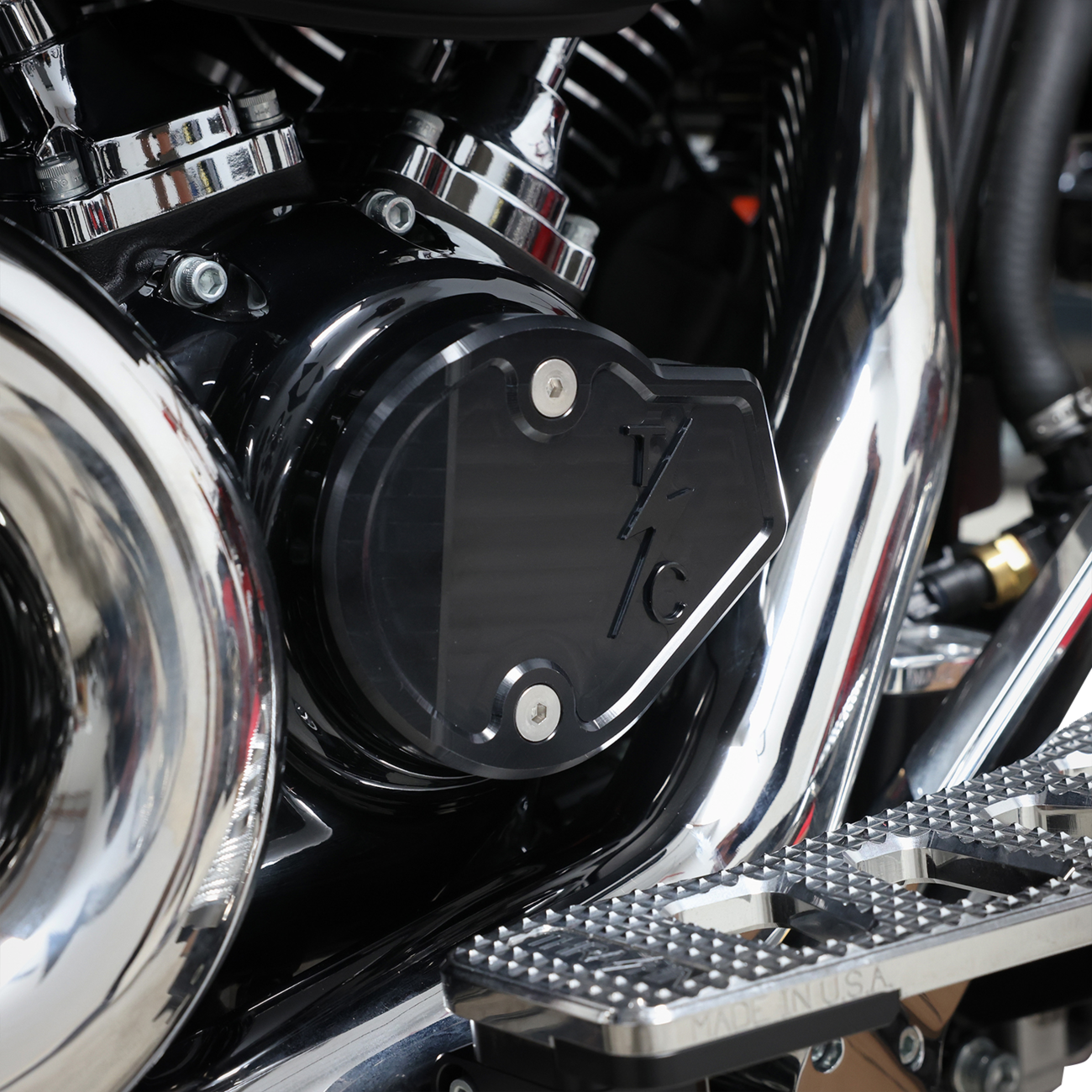 THRASHIN SUPPLY CO. Cam Cover - Gen 2 - Smooth - Black - M8
