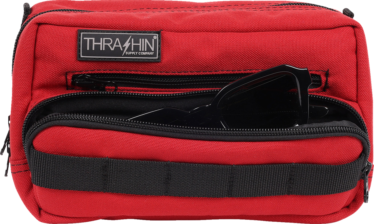THRASHIN SUPPLY CO. Handlebar Bag Plus - Red