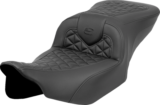 SADDLEMEN RoadSofa™ Tri Gripper Seat - Standard Reach - No Backrest - Touring '23.5-'25