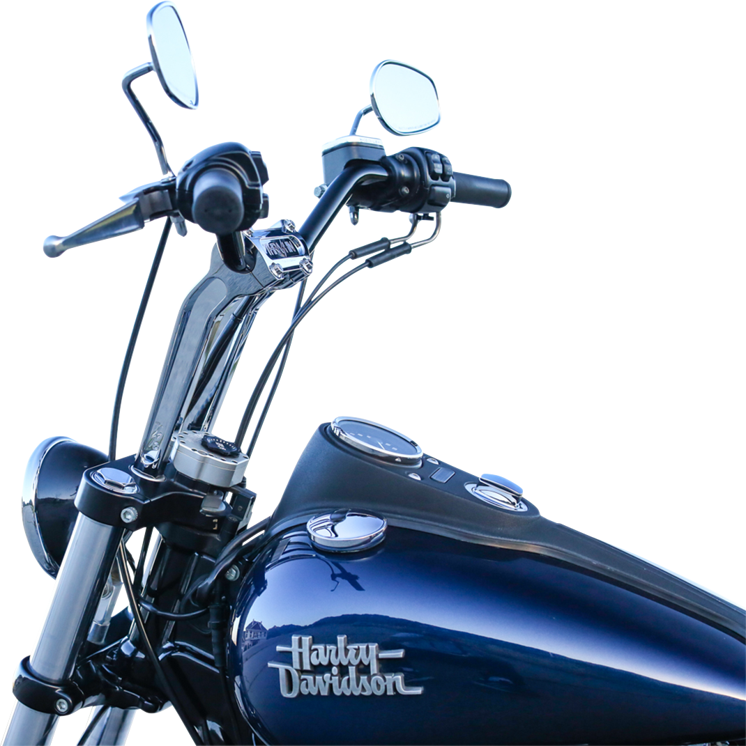 THRASHIN SUPPLY CO. Risers - Pull Back - 9-1/2" - Chrome