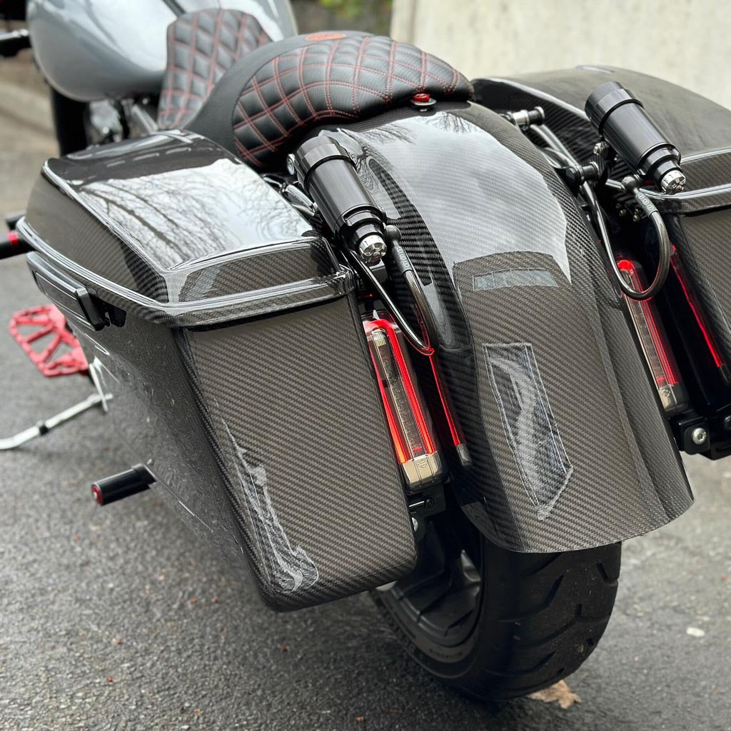 Carbon Visionary Next Generation Carbon Fiber Saddle Bags + Lids