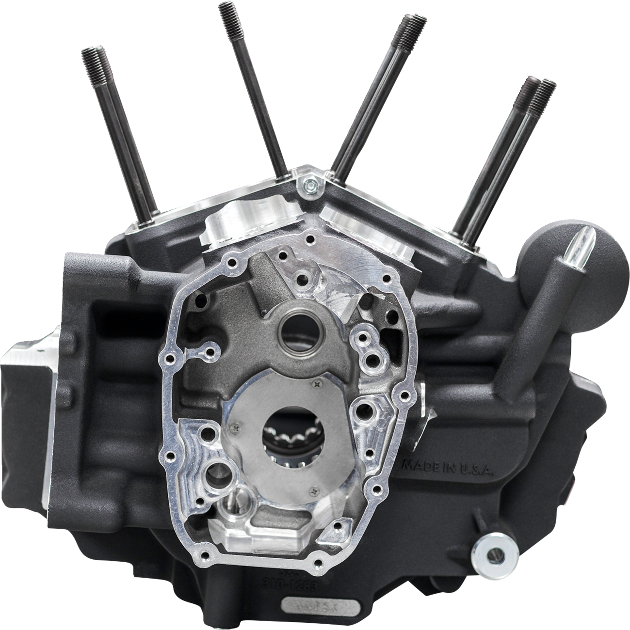 S&S CYCLE Crankcase - MK-Series "B" - Black - M8 Softail 18-'24