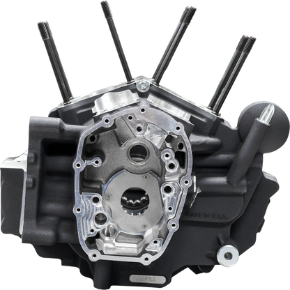 S&S CYCLE Crankcase - MK-Series "B" - Black - M8 Softail 18-'24