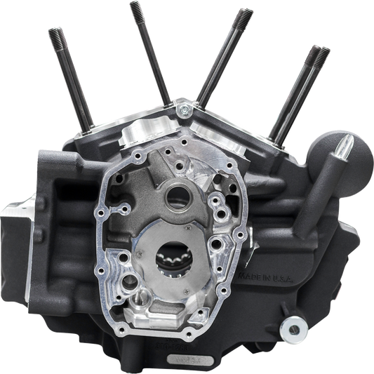 S&S CYCLE Crankcase - MK-Series "B" - Black - M8 Softail 18-'24